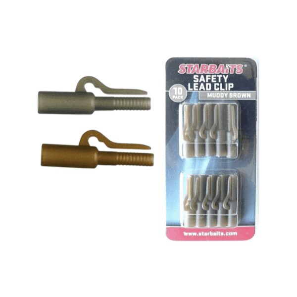 Starbaits Safety Lead Clips Muddy Brown 10 Stk-2